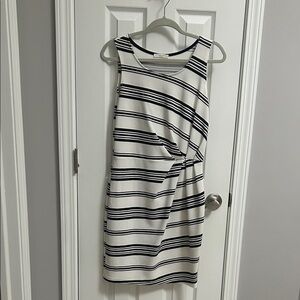 Le Lis Black and White Asymmetrical Dress